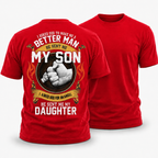 God Made Dad Better Son Daughter Angel Graphic Tee