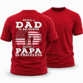Dad Honor Papa Priceless American Flag Family Graphic Tee