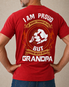 Proud Grandpa Family Statement Graphic Shirt