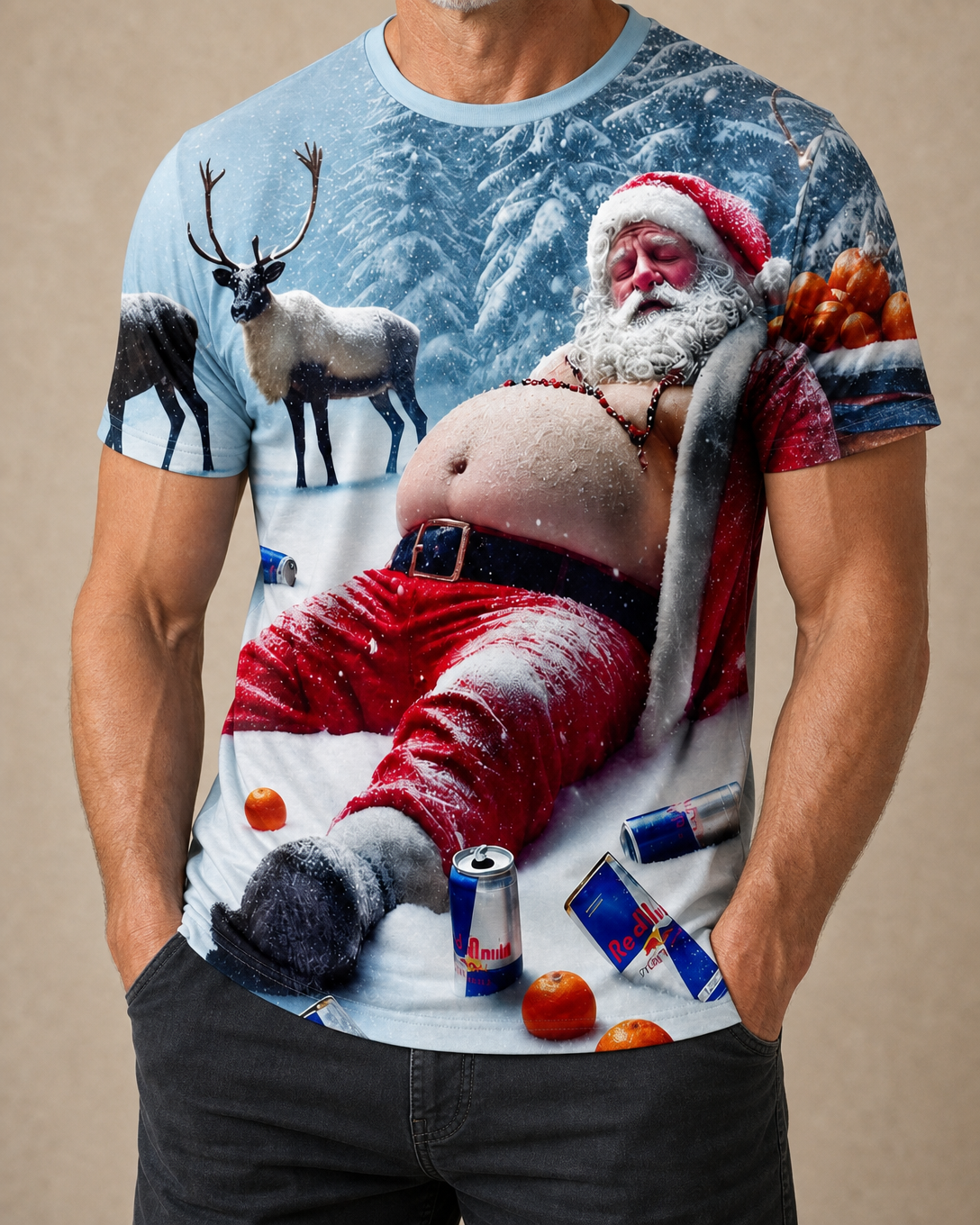 Santa Claus Legendary Old Man Holiday Graphic Tee Shirt