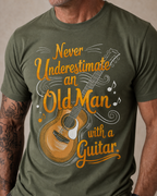 Sarcastic Old Guitarist Humor Graphic Shirt