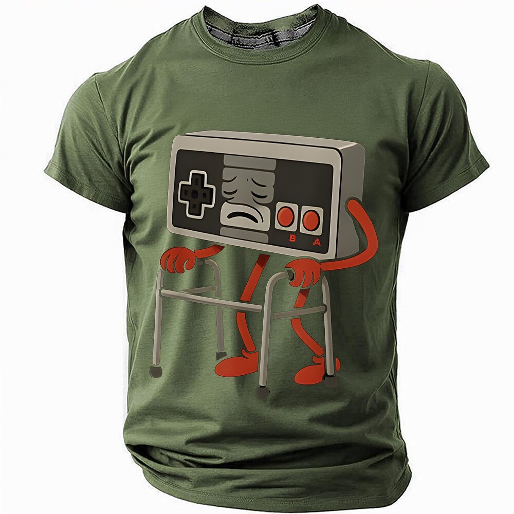 Retro Gaming Controller Walker Funny Old Gamer Graphic Tee