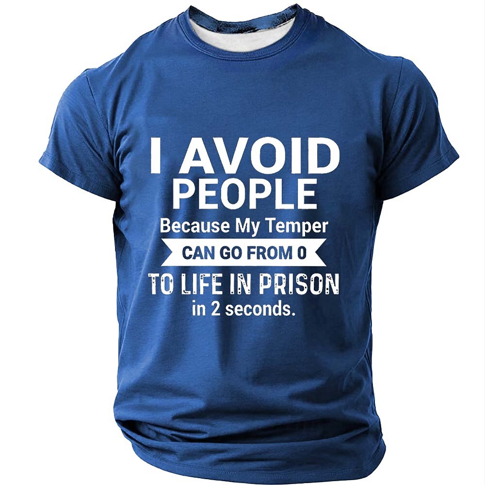 Avoid People My Temper Life In Prison Graphic Tee