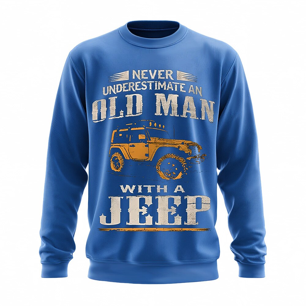 Old Man Jeep Off Road Enthusiast Graphic Sweatshirt Gift