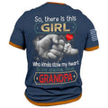 Granddaughter Stole Grandpa Heart Graphic Shirt