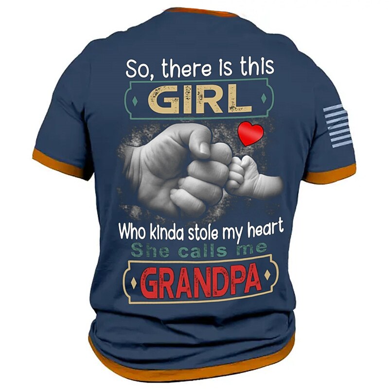 Granddaughter Stole Grandpa Heart Graphic Shirt