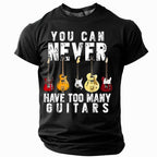 Never Have Too Many Guitars Funny Graphic Hobby Tee