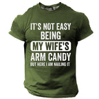 Wife Arm Candy Nailing It Funny Husband Graphic Tee