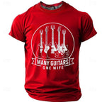 Music Festival Funny Guitar Player Graphic Short Sleeve Tee