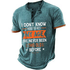 Never Been This Old Funny Age Graphic Henley Shirt