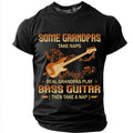 Real Grandpas Play Bass Guitar Funny Vintage Graphic Tee