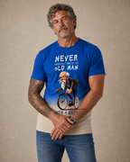 Still Riding Old Man Bicycle Theme Casual Tee For Men