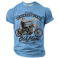 Old Man Motorcycle Rider Funny 3D Graphic Print Tee
