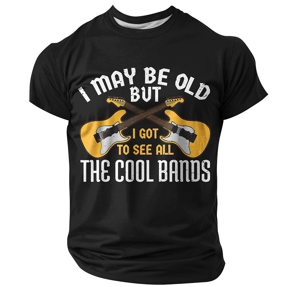 Cool Bands Vintage Guitar Graphic Tee