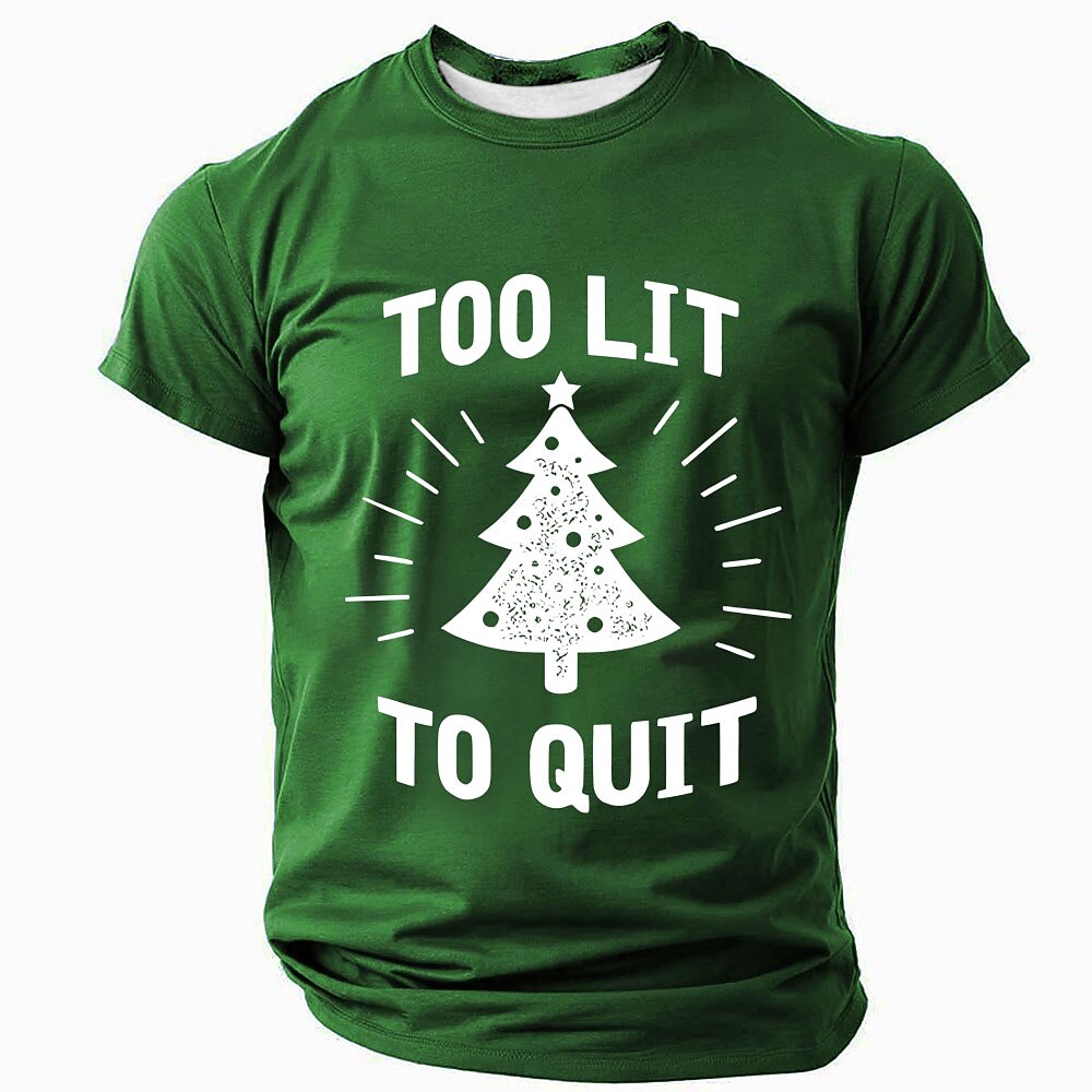 Christmas Tree Festive Holiday Graphic Casual Short Sleeve Tee