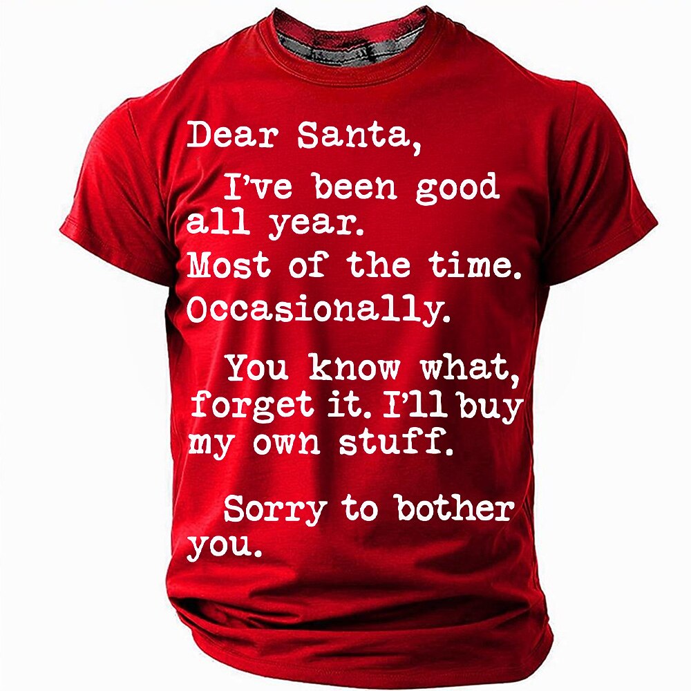 Dear Santa Ill Buy My Own Stuff Christmas Tee