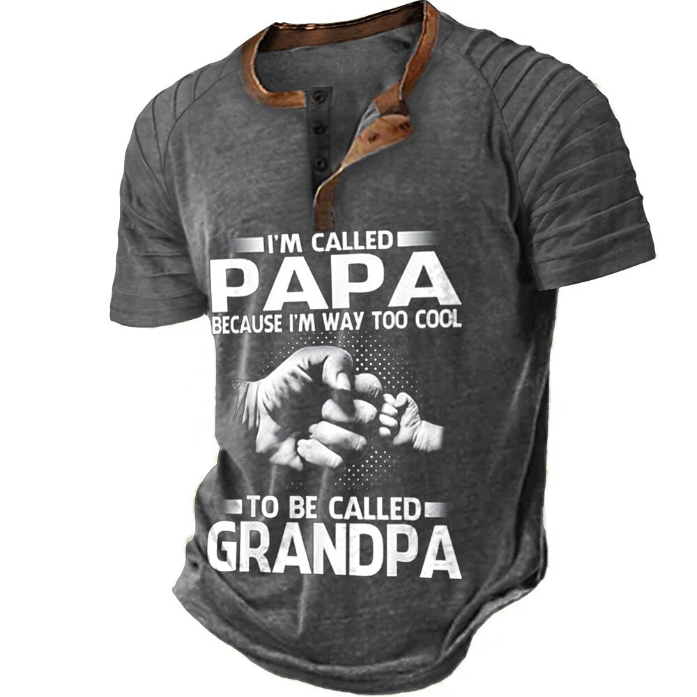 Called Papa Too Cool To Be Grandpa Graphic Tee