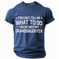 Granddaughter Rules Grandpa Sarcastic Graphic Tee