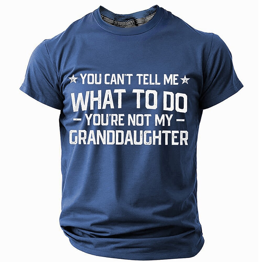 Granddaughter Rules Grandpa Sarcastic Graphic Tee