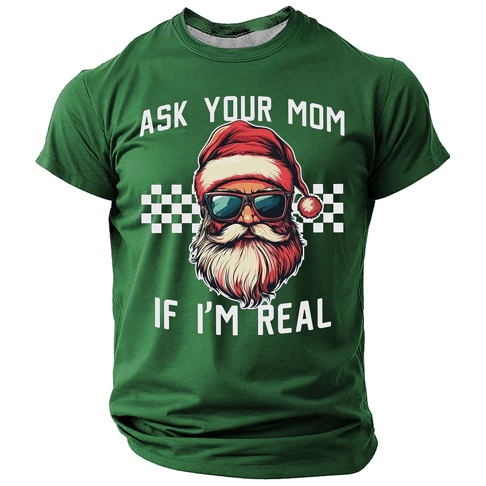 Santa Claus Christmas Gift Quote Graphic Short Sleeve Tee