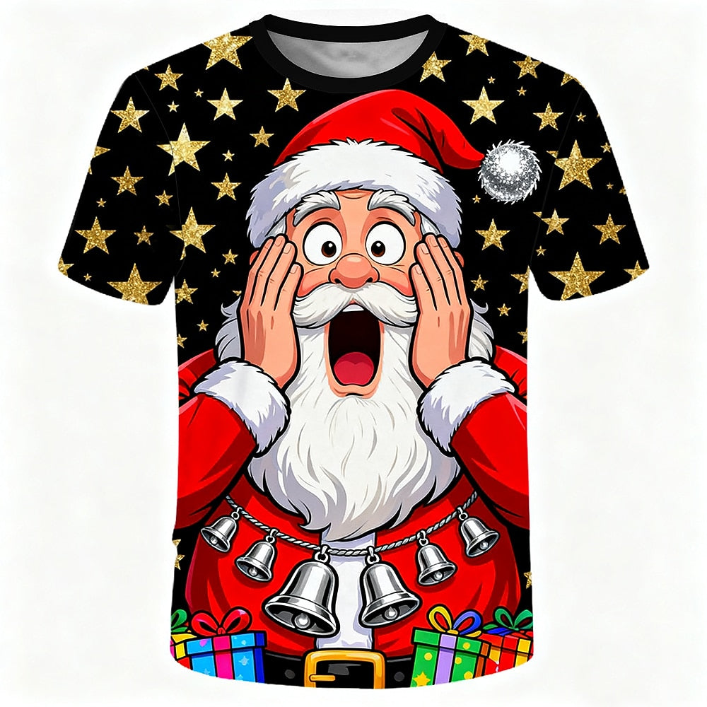 Santa Claus Christmas Gifts Party Outdoor Cool Graphic Tee