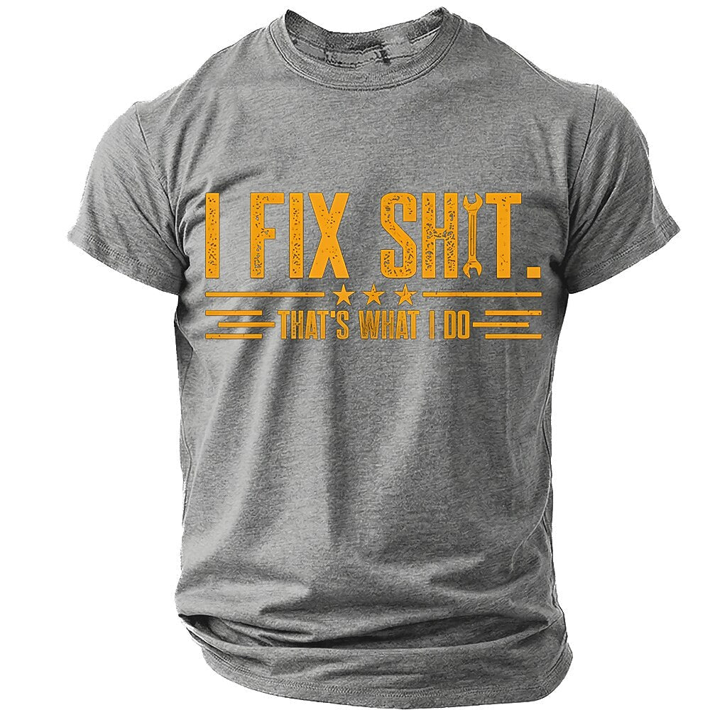 I Fix Stuff Funny Mechanic Handyman Repair Graphic Tee