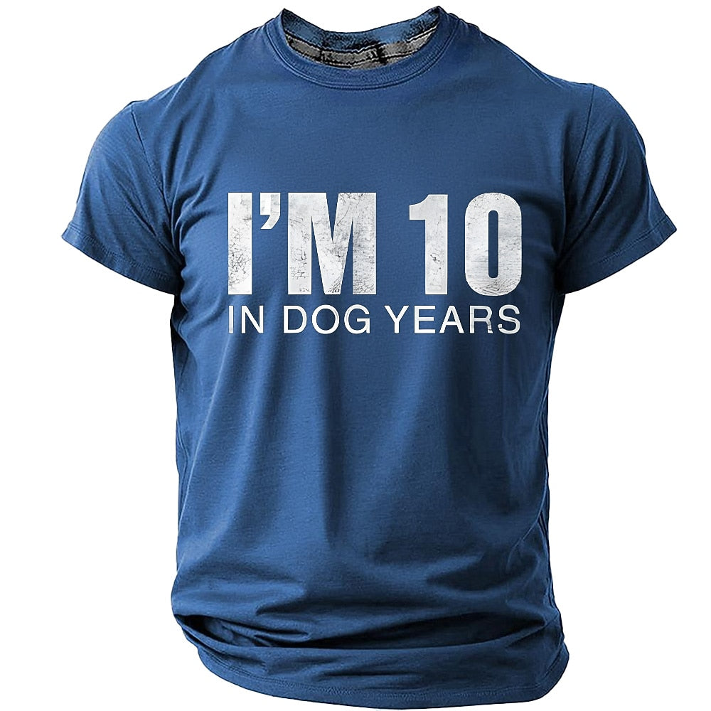 Funny Quote Dog Years Age Joke Graphic Shirt