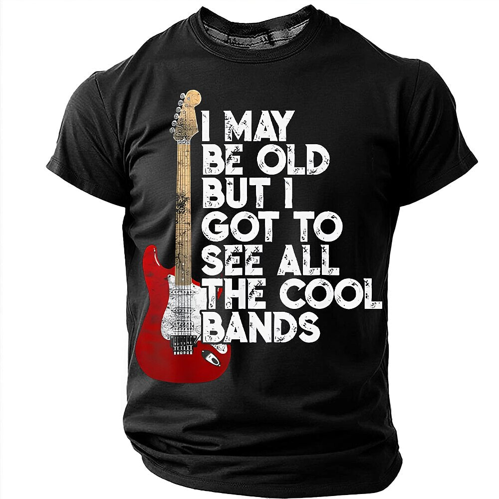 Old Man Saw Cool Bands Rock Music Graphic Tee