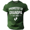 Promoted To Grandpa Announcement Graphic Tee