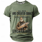 Best Men Operate Excavators After Seventy Funny Graphic Tee