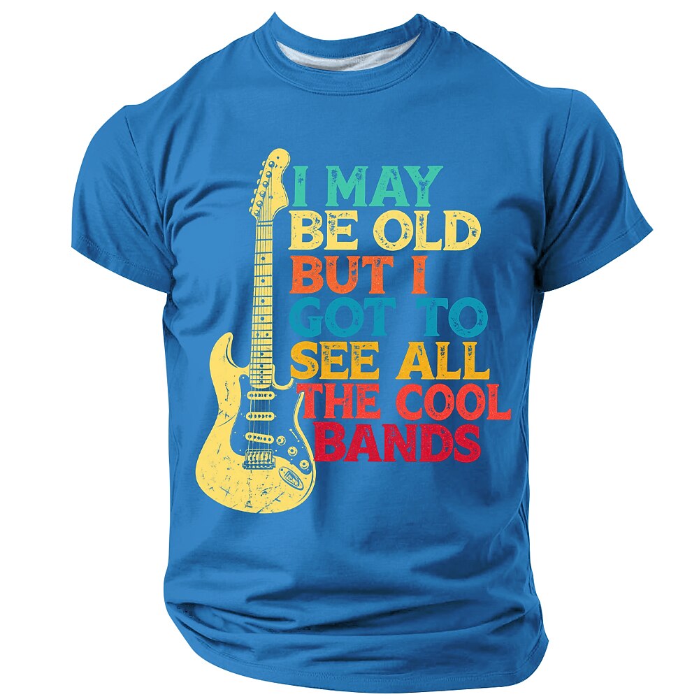 Funny Retro Music Lover Men’s Quote Vintage Guitar Music Tee