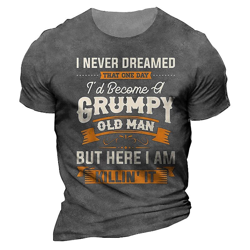 Danger Grumpy Old Man Warning Graphic Tee