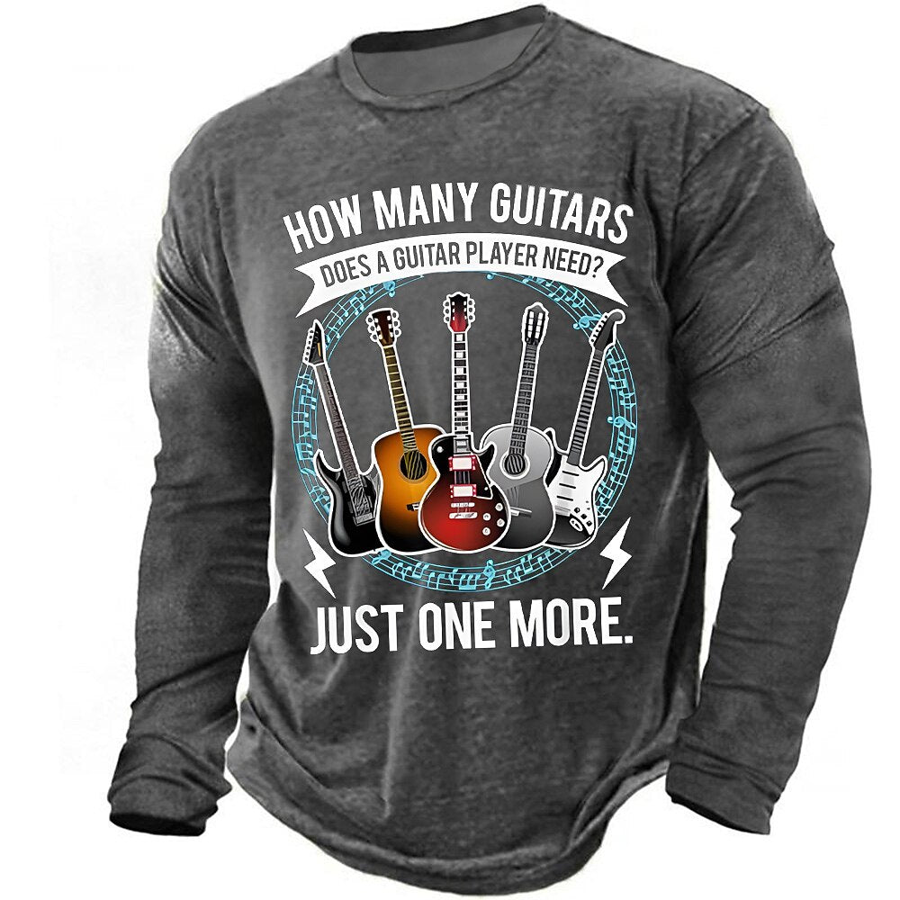 How Many Guitars Just One More Long Sleeve Tee