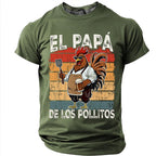 Papa Rooster BBQ Humor Graphic Tee