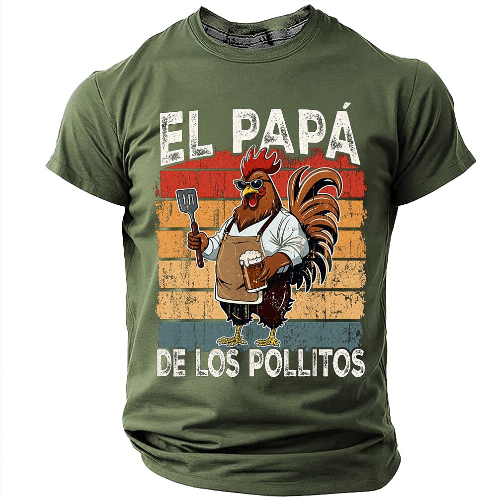 Papa Rooster BBQ Humor Graphic Tee