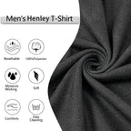 Funny Bicycle Rider Graphic Casual Short Sleeve Henley Shirt