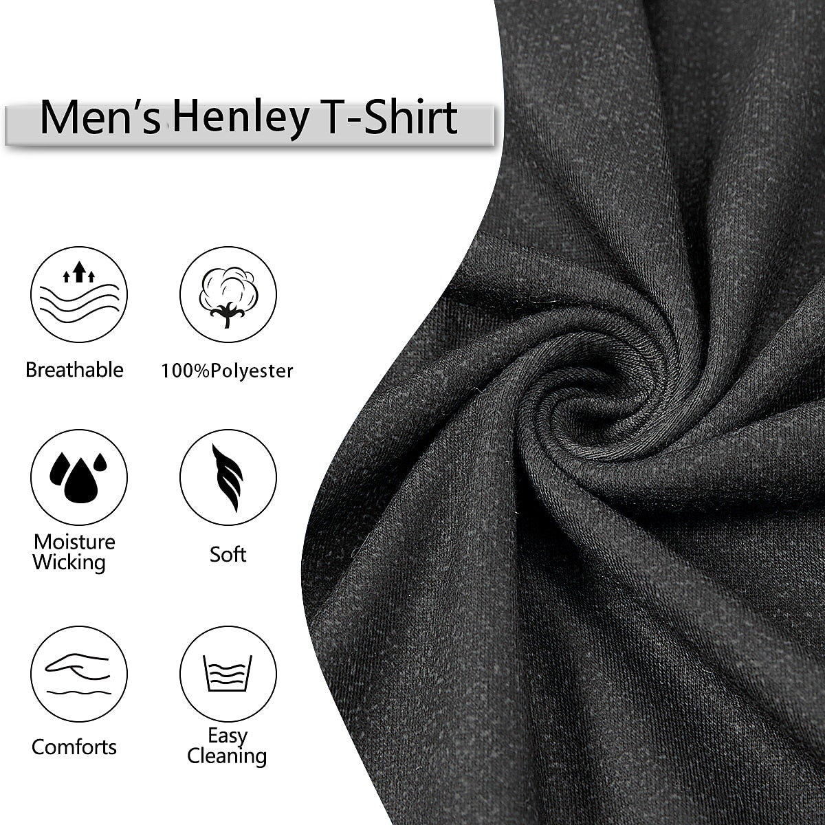Funny Bicycle Rider Graphic Casual Short Sleeve Henley Shirt