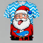 Santa Claus Christmas Gifts Party Outdoor Cool Graphic Tee