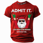 Christmas Santa Claus Street Quote Graphic Short Sleeve Tee