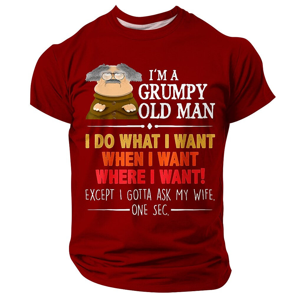Grumpy Old Man Ask My Wife Marriage Humor Tee