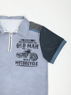 Never Underestimate Old Man With Motorcycle Biker Graphic Tee