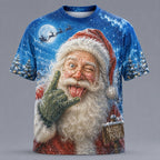 Santa Claus Christmas Daily Designer Artistic Vacation Graphic Tee