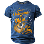 Sarcastic Old Guitarist Humor Graphic Shirt