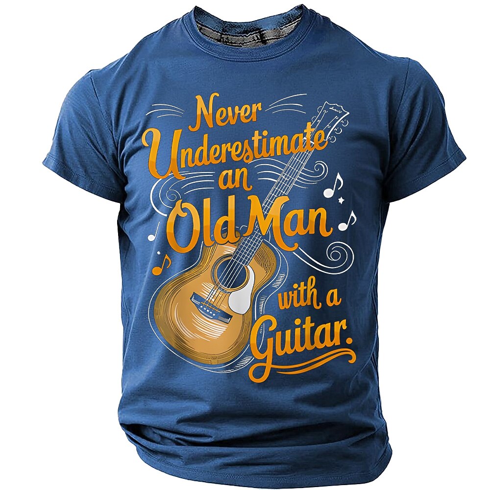 Sarcastic Old Guitarist Humor Graphic Shirt