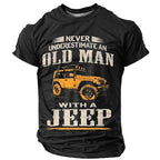 Old Man Jeep Warning Vintage Graphic Tee