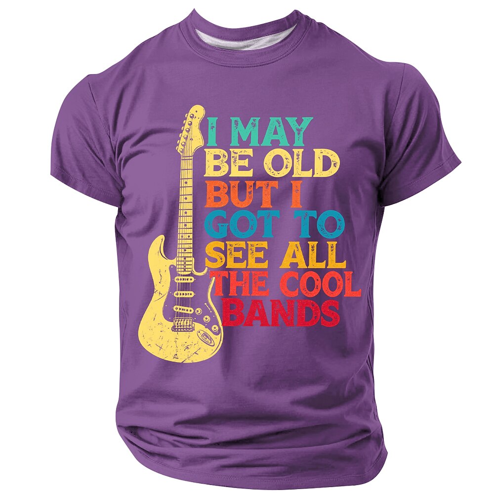 Funny Retro Music Lover Men’s Quote Vintage Guitar Music Tee