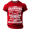 Real Grandpas Ride Motorcycles Funny Graphic Tee