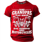 Real Grandpas Ride Motorcycles Funny Graphic Tee