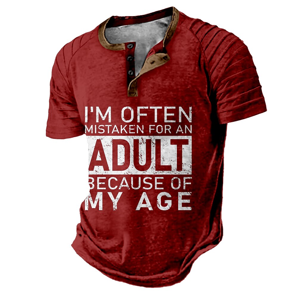 Mistaken For Adult Because My Age Funny Graphic Tee