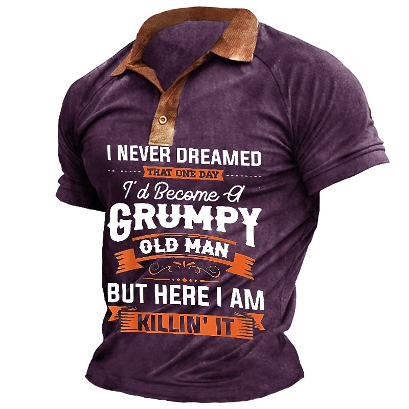 Grumpy Old Man Killin It Funny Aging Graphic Tee
